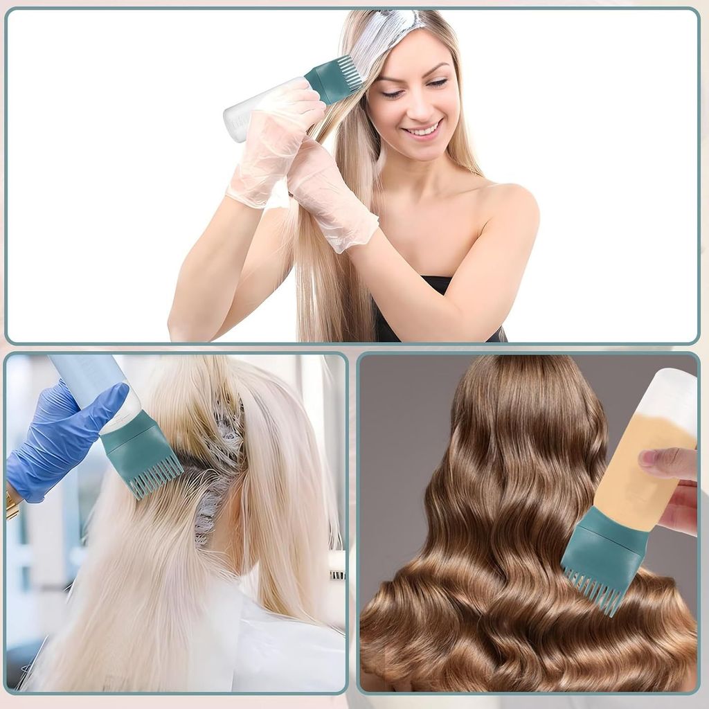 [Bộ 2 Chiếc] Dụng Cụ Nhuộm Tóc, Dụng Cụ Dưỡng Tóc Tại Nhà Tích Hợp Lược Chải Nhuộm Tóc 120ml