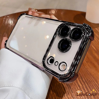 Vỏ Trong Suốt Khung Sáng Bóng Cho Xiaomi 13 13T 12 12X 12S 12T Pro Civi 5 4 Pro 3 Poco M4 M3 Pro X3 Pro GT M2 F5 Vỏ Bảo Vệ Ống Kính Bóng Cao Cấp Sang Trọng