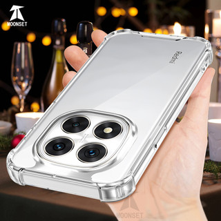 Dành cho Redmi Note 14 Pro Plus 4G / 5G Ốp điện thoại cứng pha lê trong suốt chống rơi 4 chiếc Vỏ mỏng chống sốc