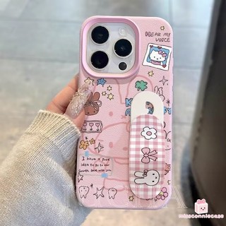 Ốp Lưng Cho Iphone 17 11 12 15 16 14 13 Pro Max Air XR XS X MAX 16 15 14 Plus Graffiti Ngọt Ngào Dễ Thương HelloKitty Star Bandage Band-Aid Bracket Da Họa Tiết Bao