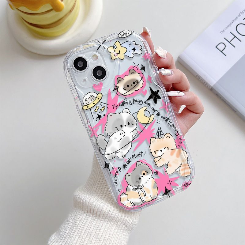 Ốp Lưng Kem Sóng Trong Suốt Cho Samsung Galaxy A06 A05 A05S A03 A03S A02S A15 A14 A13 A12 M12 A25 A23 A22 M32 A35 A55 A52S A51 A50S A30S Hình Chú Chó Nhỏ DPCE352 & DPCE353