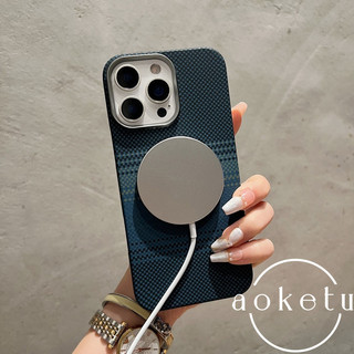 Ốp điện thoại từ tính Kevlar siêu mỏng thích hợp cho iPhone 12 13 14 15 16 Pro Max mờ toàn bộ khung kim loại bao gồm vỏ cứng chống rơi