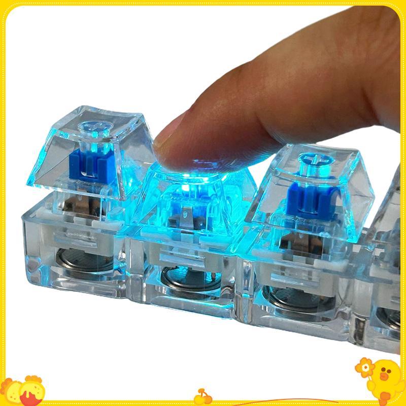 [Gengli] 4 / 9 Phím Bàn Phím Cơ Trục Máy Kiểm Tra Bàn Phím LED Chìa Khóa Giảm Căng Thẳng DIY Nút Keycap Móc Khóa Đồ Chơi Quà Tặng