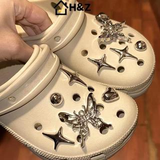 H & Z 1 INS Trái Tim Dây Xích Trang Trí Giày, Phụ Kiện Tháo Rời, Phong Cách Vintage