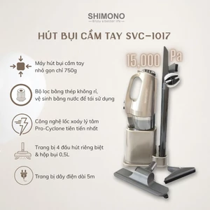 Máy hút bụi cầm tay Shimono SVC1017 - Lực hút 15,000Pa - Bảo hành chính hãng 24 tháng