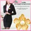 MYPANDA - Đầm nữ vintage phong cách châu âu với họa tiết hợp kim hoa thổ cẩm và tâm ngọc trai.