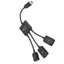 Exhila Universal USB C Splitter với cổng USB và USB Kết cấu PVC Cáp chia di động Thích hợp cho máy tính xách tay và điện thoại