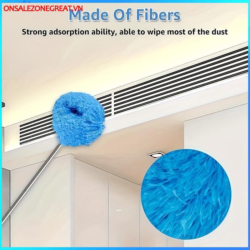 Ons Quạt Trần Microfiber Duster Mở Rộng Lên Đến 80cm Tay Cầm Dài Bụi Loing Có Thể Tái Sử Dụng Bàn Chải Bụi Cho Gia Đình Dễ Dàng Vệ Sinh Tại