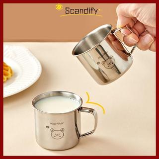 [Giao hàng từ Việt Nam] Cốc nước trẻ em SCANDIFY, có tay cầm Cốc sữa trà dã ngoại ngoài trời, Cốc trẻ em bằng thép không gỉ 304 bền chống rơi