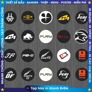 Sticker, UV DTF NỔI 3D tem dán, hình dán (bán theo chiếc) các thương hiệu Bida