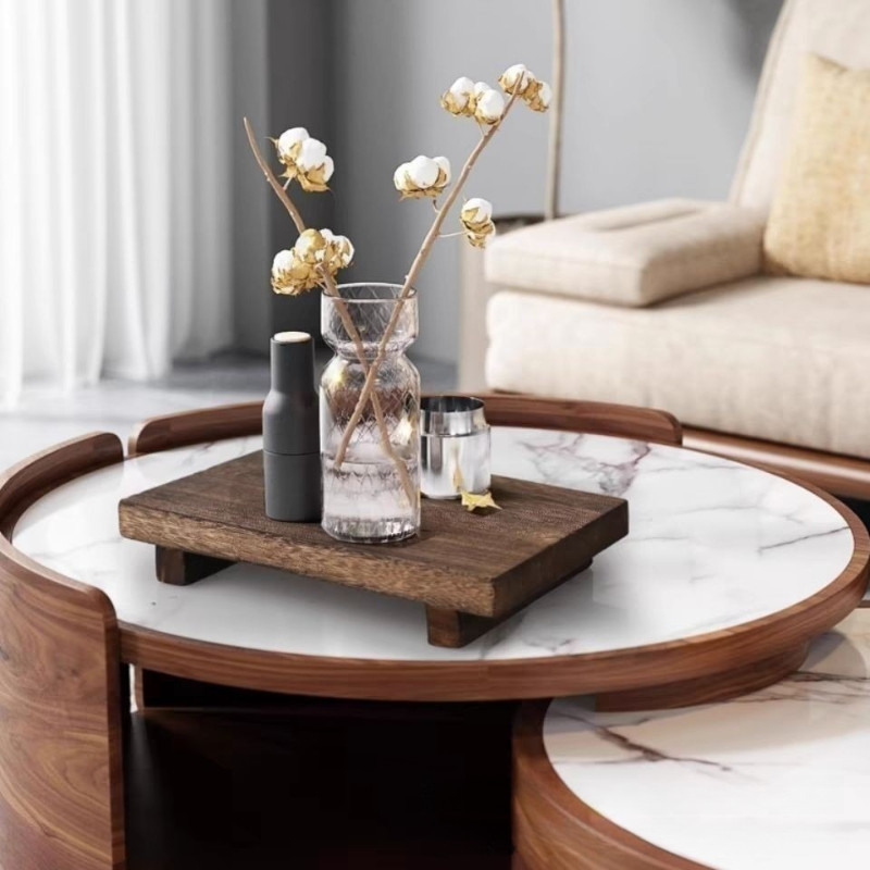 Retro Log Hương Liệu Nước Hoa Khay Đựng Đồ Trang Sức,để Bàn đa Năng, đựng Trang Sức, Chìa Khóa, Tinh Dầu