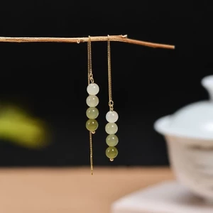 Bông tai dài màu gradient phong cách nóng bỏng