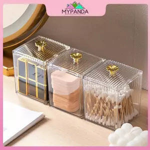 MYPANDA Acrylic Sắp Xếp Trang Điểm Bông Hộp Đựng Mỹ Phẩm Trang Sức Miếng Lót Bông Hộp Bảo Quản Cho Tổ Chức Phòng Tắm.