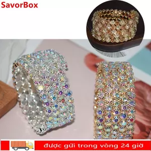SAVORBOX Vòng Tay Thời Trang Pha Lê Kim Cương Giả Cho Nữ