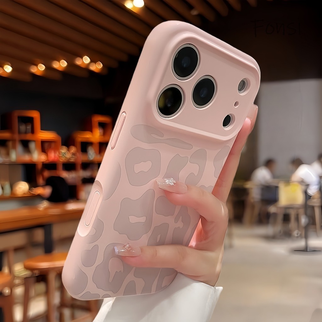 Ốp Silicon Lỏng Da Báo Mới Bảo Vệ Nút Camera Toàn Diện Cho iPhone 17 16 15 14 13 12 Pro Max
