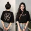 Quần áo cotton nguyên chất phong cách mới, cổ tròn, in chữ - Perfect cho học sinh mùa hè