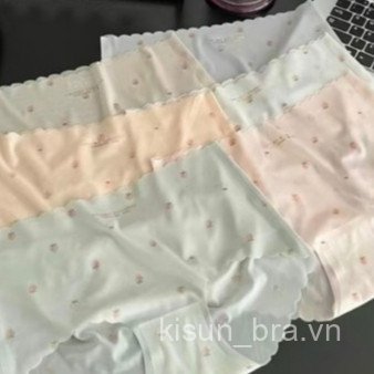 Quần lót nữ 12 gói, làm bằng vải thạch vô hình chất lượng cao, thiết kế liền mạch, siêu nhẹ và kháng khuẩn