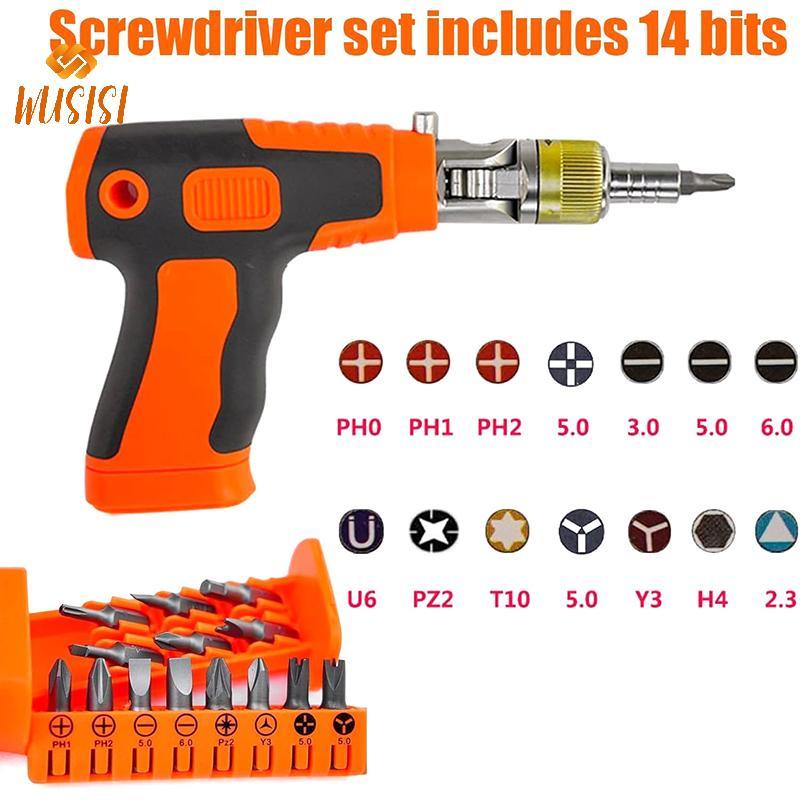 [WUSISI] Bộ tuốc nơ vít Ratcheting có thể điều chỉnh 16 trong 1 Dụng cụ điều khiển đai ốc từ tính Sửa chữa điện tử đa chức năng Dụng cụ tuốc nơ vít cầm tay MỚI