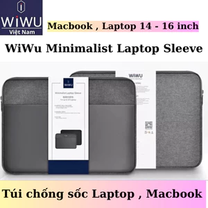 Túi Chống Sốc WiWu Minimalist Laptop Sleeve - Thiết Kế Siêu Mỏng Nhẹ, Vải Polyester Chống Thấm Cho MacBook Pro 14/16 "