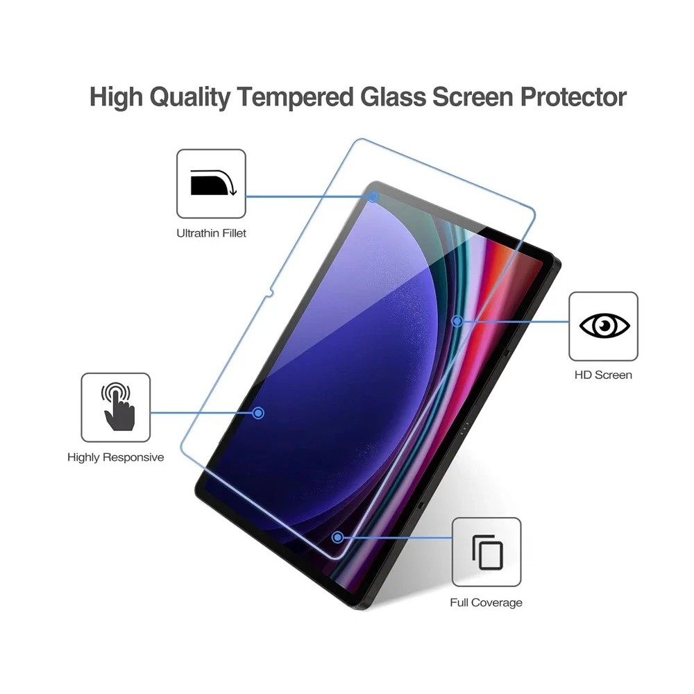2 Chiếc HD Kính Cường Lực Cho Samsung Galaxy Tab S11 S10 S10 + FE Ultra Máy Tính Bảng Kính Cường Lực Bảo Vệ Màn Hình Cho Galaxy Tab S9 + S9 S8 + S8 S7 S7 + S6 S5e Lite FE Ultra Matte Frosted Film