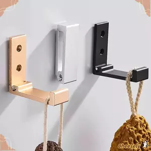 Móc áo choàng che giấu CHEESELY, Móc gấp hợp kim nhôm chống gỉ treo tường, Móc gấp gấp có thể gập lại hạng nặng có thể thu vào