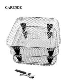 Garende Air Fryer Rack Giỏ rang Dụng cụ nấu ăn Đa năng Ba lớp có thể xếp chồng lên nhau cho nhà hàng Nấu ăn nhà bếp tại nhà