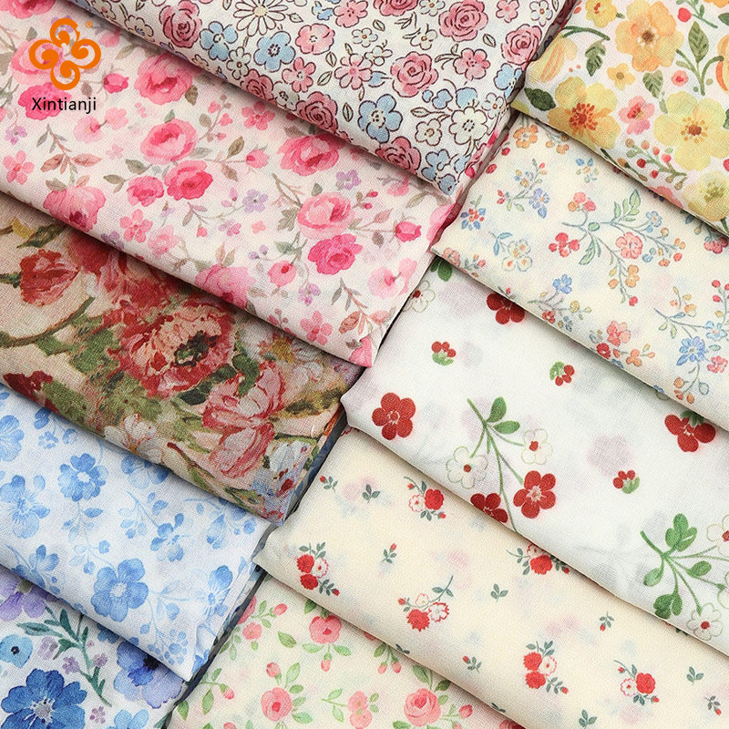 Váy handmade DIY mùa hè từ vải poplin giả hoa nhỏ, tiện lợi cho việc mặc nhà