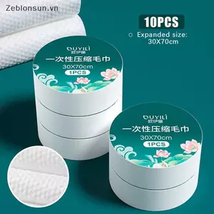 # HB # 10 chiếc Khăn nén dùng một lần 30 * 70CM Khăn tắm thiên nhiên lớn Khăn tắm du lịch Khách sạn Khăn tắm có thể giặt được Khăn lau mặt.