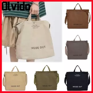 Túi Tote Đeo Vai OLVIDO, Túi Mua Sắm Dung Tích Lớn Thông Thường, Vải Chất Lượng Cao Màu Dây Kéo Học Sinh Túi Sách Nữ Bé Gái