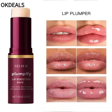 OKDEALS Son dưỡng môi làm đầy đặn, Son dưỡng ẩm không dính, Son dưỡng ẩm tăng cường môi, Sửa chữa nóng Nuôi dưỡng môi mềm dưỡng da Plumper Dầu bóng Chăm sóc hàng ngày