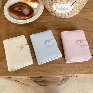 Ngọt Ngào Phong Cách Ngắn Nữ Ví Nhiều Thẻ Bao Da PU Dung Tích Lớn Ghi Nhớ Notebook Khóa Tiện Lợi Ngân Hàng Thẻ Ví
