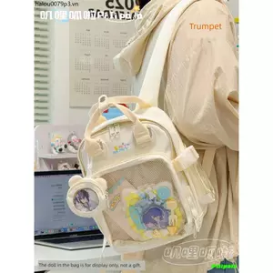 Dễ Thương Dopamine Màu Sắc Tương Phản Nhỏ Schoolbag Bé Gái Hai Chiều Trong Suốt Đau Túi Mini Ba Lô Di Động Phù Hợp Với Tất Cả Các Trận Đấu Túi Cho Bé