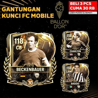 [PROMO] Gantungan Kunci Pemain Bola Gantungan Kunci FC Mobile Ballon Dor Ganci Keychain Akrilik Aksesoris