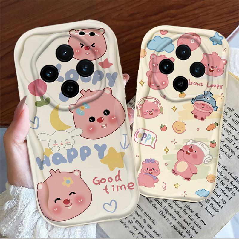 Thích hợp cho Redmi 14C 3D Wave Soft TPU Phim hoạt hình dễ thương Loopy Vỏ điện thoại chống sốc
