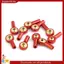10 Chiếc Kim Loại M2 Liên Kết Tie Rod End Ball Joint Buckle Lái Pushrod Tie Rod End Phụ Kiện Thay Thế Phụ Kiện Cho RC Xe Thuyền Nâng Cấp Phần, Đỏ
