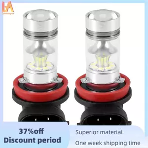 2X H8 H11 H16 6000K Trắng 100W Bóng Đèn LED Sương Mù Công Suất Cao DRL