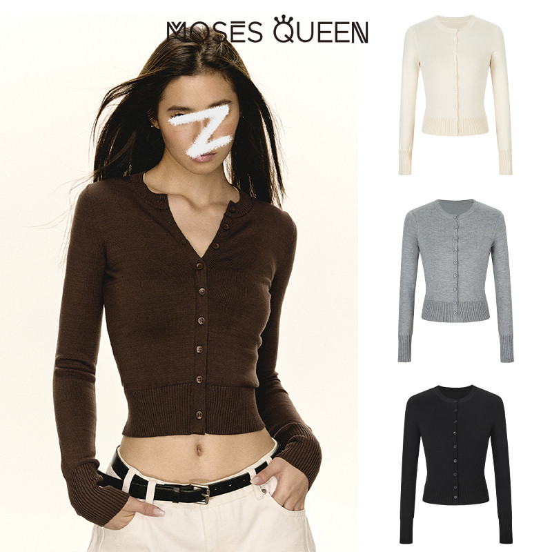 < MOSESQUEEN > Áo khoác thay thế đa năng phong cách Pháp, dáng slim và skinny cho nữ, làm từ vải dệt đan #59260 | BigBuy360 - bigbuy360.vn