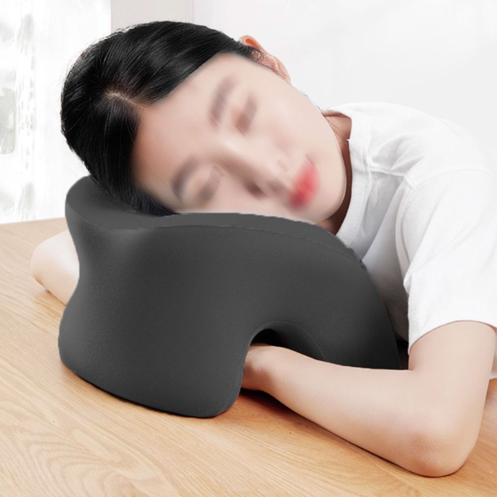 Gối nghỉ trưa để bàn SDEERCONCEPTNR, Gối ngủ trưa hình chữ U thoáng khí tiện dụng dành cho học sinh, Gối hỗ trợ cổ tạo bọt thân thiện với da gia đình