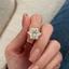 Nhẫn kim cương vuông cấp dòng chảy dát Nhẫn Zircon 26.4.20
