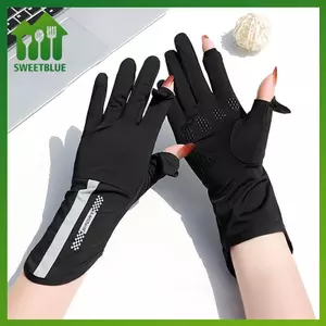 Găng tay nữ mùa hè ice silk mỏng, chống tia cực tím và dùng được với màn hình cảm ứng, thoáng khí