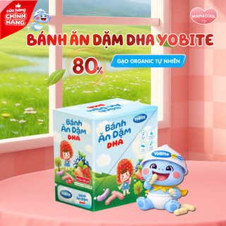 Hộp Bánh Ăn Dặm DHA Yobite 35Gr (5 Túi) Gạo Organic An Toàn, Tan Nhanh-Ăn Dặm Bé 6M+