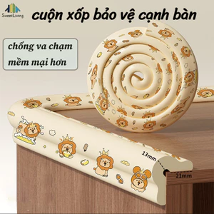 Dải Băng Xốp Chống Va Chạm,Cuộn Xốp Bọc Cạnh Bàn Chống Trẻ Va Đập 2M,Tự động bám dính