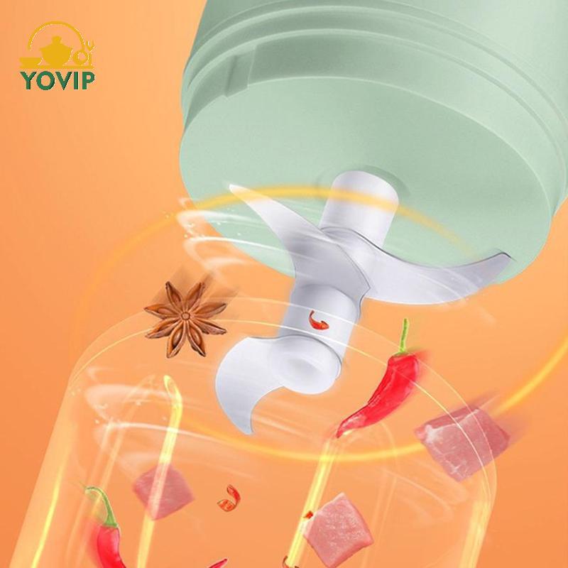 YOVIP Máy Xay Tỏi Điện Đa Năng 100 / 250mL Máy Xay Rau Di Động Hành Trộn Máy Nghiền Cho Nhà Bếp VN