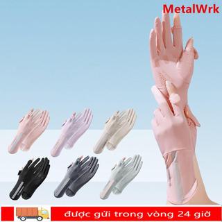 Găng tay chống nắng Metalwrk - Lụa nhẹ, đàn hồi chống trượt dành cho xe đạp và chạy bộ