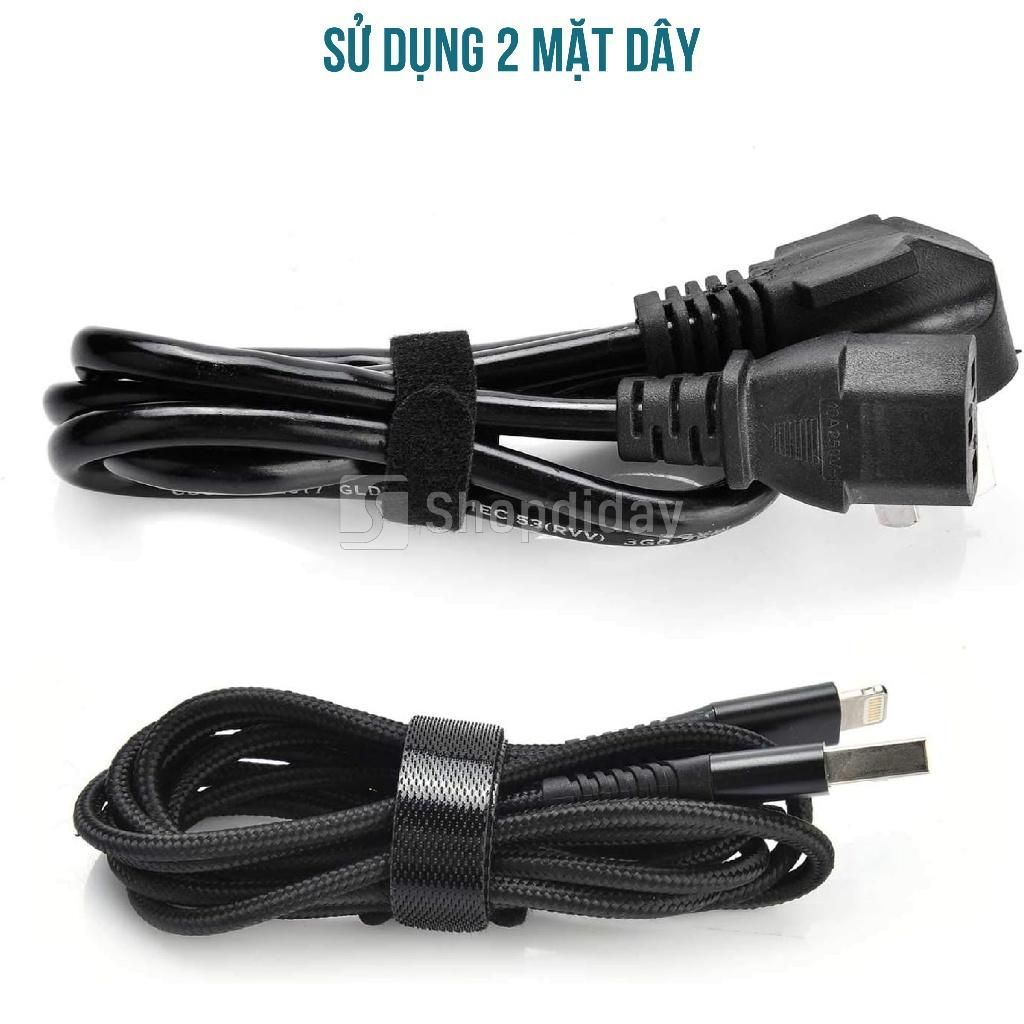[ 50 Dây ]Dây Dán Velcro Quấn Chống Rối Dây Điện Có Thể Tái Sử Dụng, Cáp Sạc, Dây Băng Gai Dây Cáp