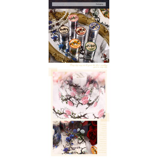 JIANWU Thorn Rose Series Vintage Hoa Phong Cảnh Chất Liệu Cắt Dán Thêu Sò PET Băng Sáng Tạo DIY Tạp Chí Văn Phòng Phẩm