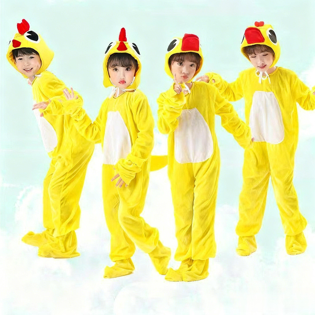 💕Chỗ💕 Trẻ Em Gà Vịt Động Vật Múa Trang Phục Quần Áo Cho Bé Gái 3-12 Tuổi Mới Lạ Halloween Giáng Sinh