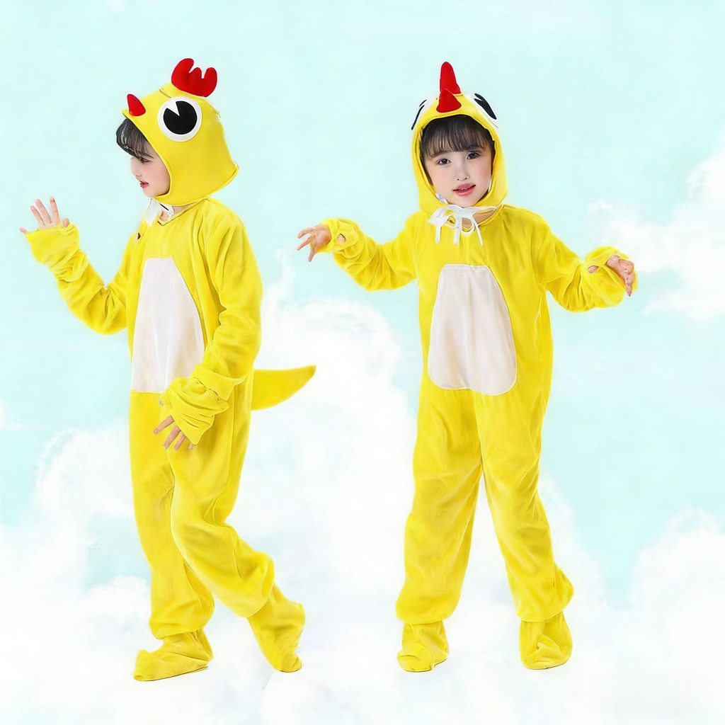 💕Chỗ💕 Trẻ Em Gà Vịt Động Vật Múa Trang Phục Quần Áo Cho Bé Gái 3-12 Tuổi Mới Lạ Halloween Giáng Sinh