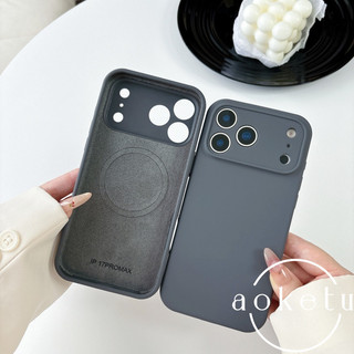 Ốp điện thoại silicon lỏng mới cho iPhone 17, Apple 16 Pro Max có hộp hút từ tính tích hợp, vỏ bảo vệ toàn diện 17 Pro chống rơi 16, cảm giác cao cấp và mềm mại