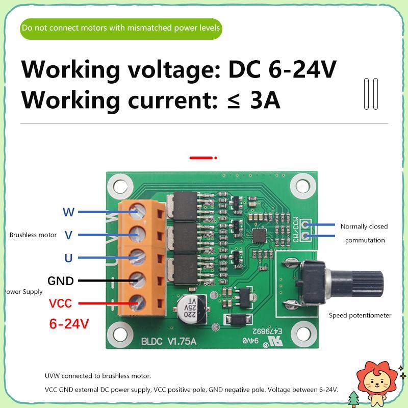 [Jielus] Bảng điều khiển động cơ không chổi than chất lượng cao 6V12V24 Volt CD Drive Fan Motor Governor DIY Phụ kiện